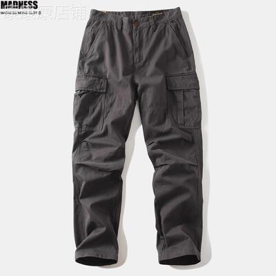 Madness Mdns Clot重磅美式复古休闲工装裤男士纯棉宽松直筒裤子