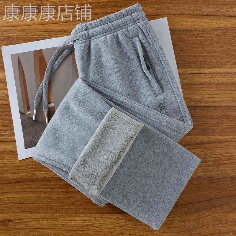 MAROLIO~高端加绒直筒运动裤男女2025冬季新款加厚保暖百搭休闲裤