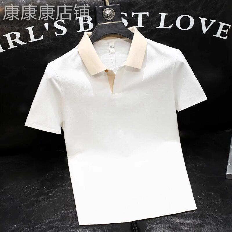 BEBE PEXX短袖polo衫男夏季新款高端小V领撞色翻领透气休闲潮潮流