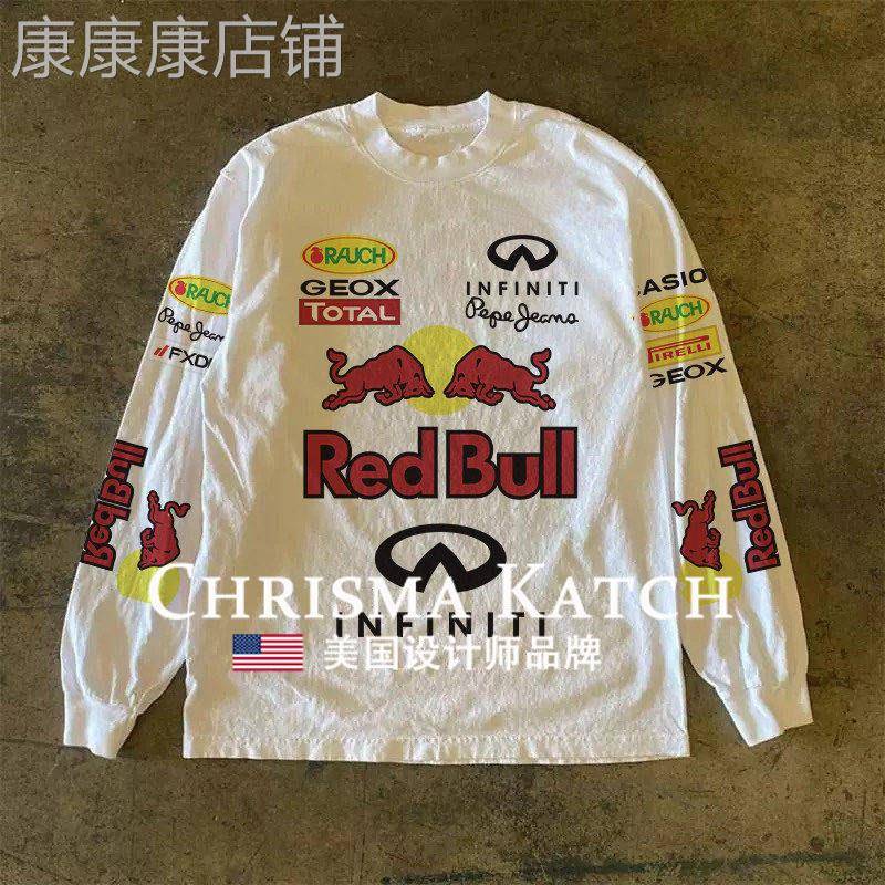 出口美国⭐Chrisma Katch~慵懒设计感休闲印花宽松上衣长袖T恤