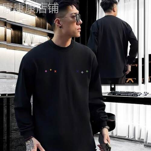 出口美国⭐Chrisma Katch~简约百搭长袖T恤男春秋重磅宽松打底衫