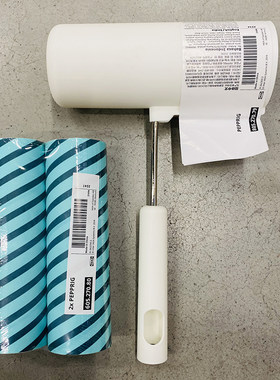 宜家正品 滚筒式粘毛滚黏毛器可撕式黏纸床上去毛刷宠物除毛粘纸