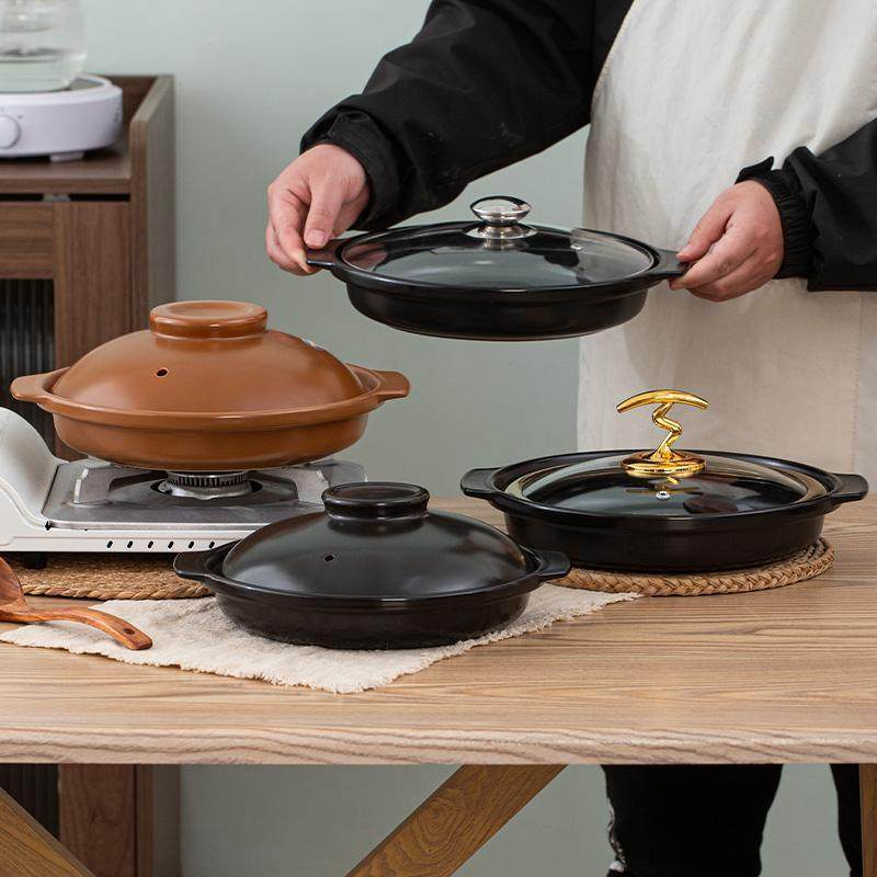 砂锅萨莉亚同款鲍鱼盘蒜蓉虾仁粉丝陶瓷平煲耐高温明火特浅平锅,厨房/烹饪用具,砂锅/石锅,淘宝优惠券,粉丝福利购,淘宝优惠卷