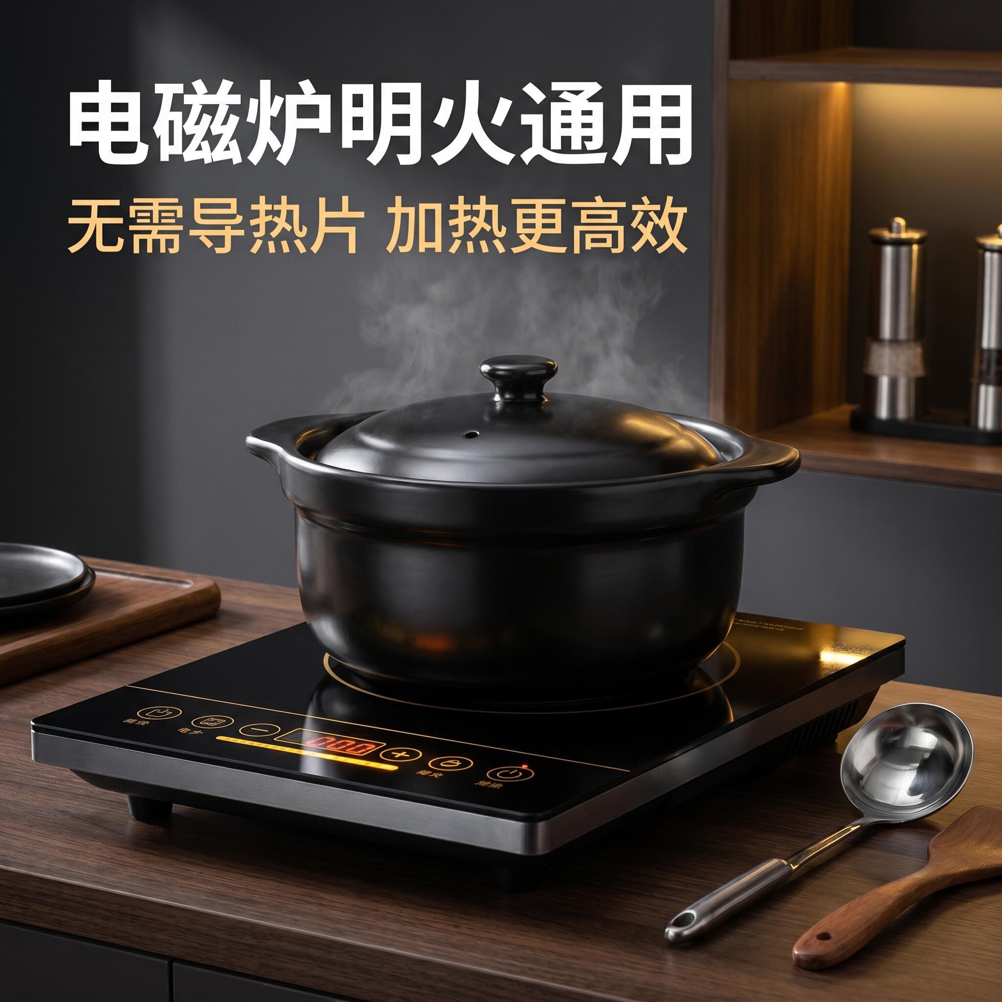 无需导热片电磁炉砂锅商用款 串串火锅店陶瓷沙锅 餐饮采购大容量