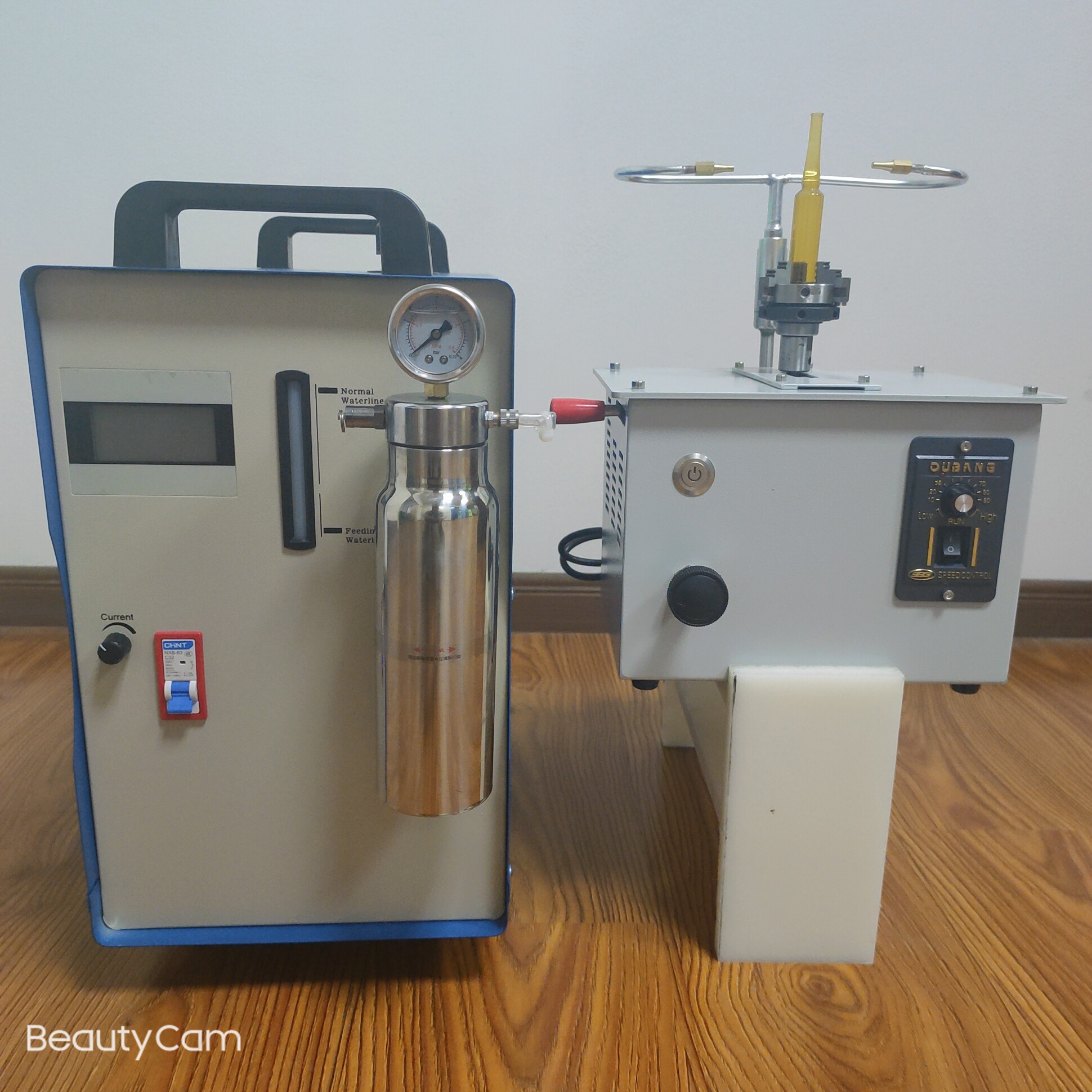 实验室安瓿瓶封口机 氢氧焰旋转双火头半自动安瓿瓶熔封 新选择