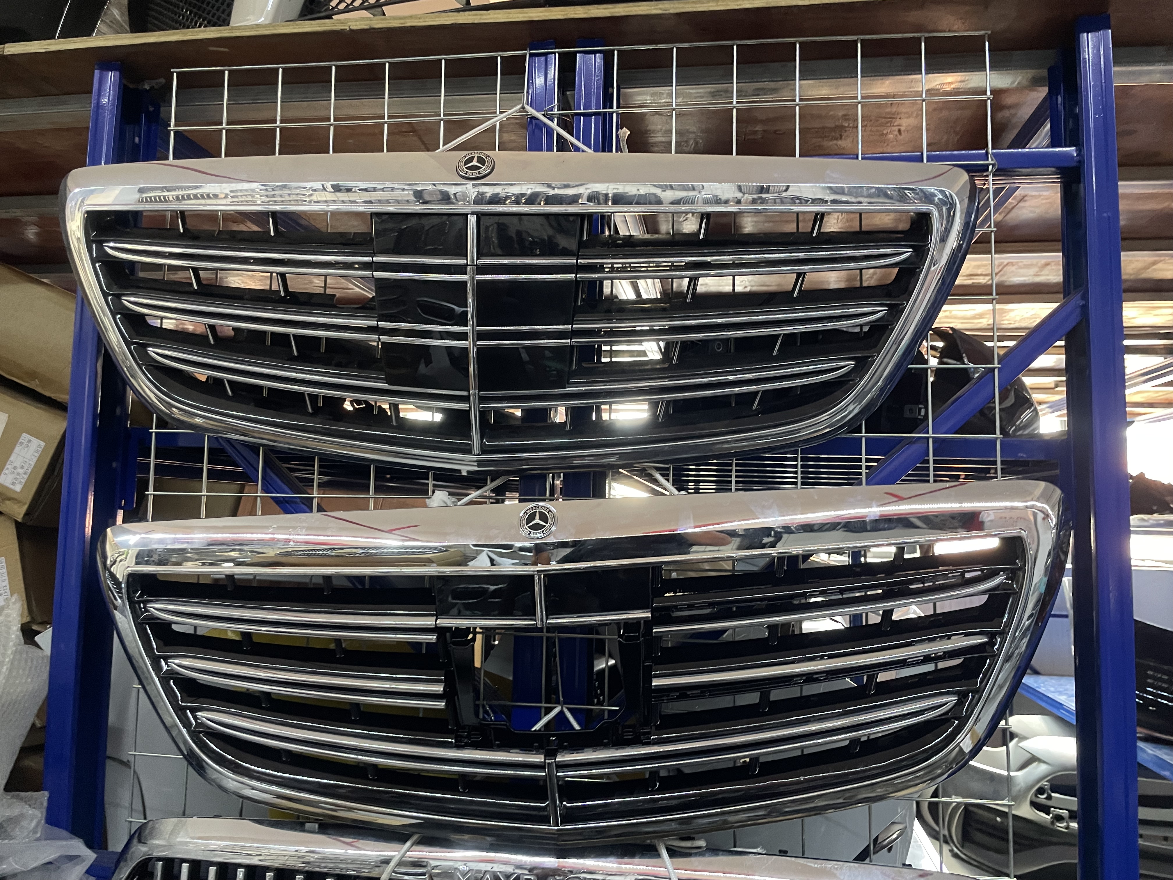 适用于奔驰S400 S450 S500 S600 前嘴前脸前保险杠中网前杠总成