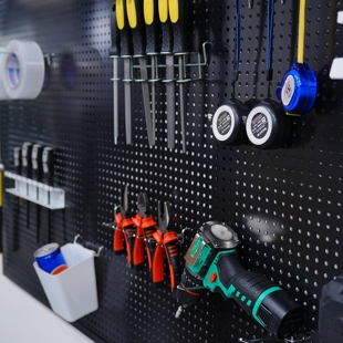 16mm孔距6mm圆孔洞洞板配件挂篮层板通用收纳筐超市货架挂网篮子