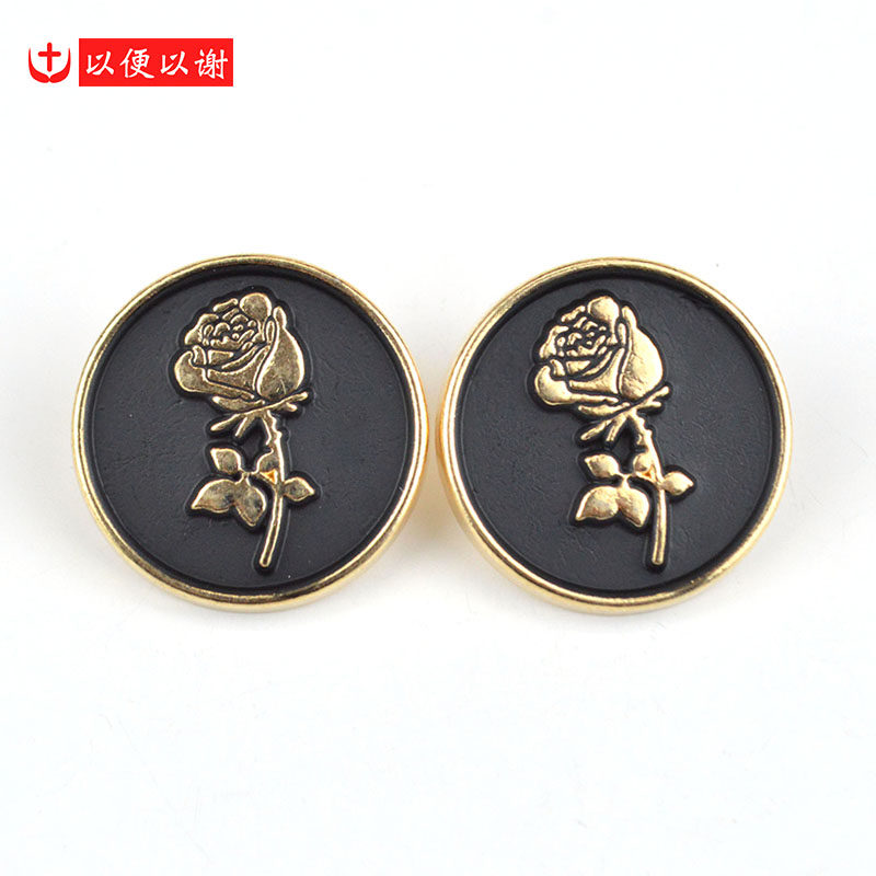 优质以便以谢圆形金色玫瑰花枝金属纽扣复古女装大衣针织外套扣子,居家布艺,纽扣,淘宝优惠券,粉丝福利购,淘宝优惠卷