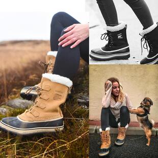 代购正品SOREL冰熊户外靴子CARIBOU贝克汉姆保暖防水滑男女雪地靴