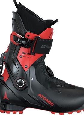 代购ATOMIC男士滑雪靴轻量化可调节透气耐磨黑色红色碳纤维