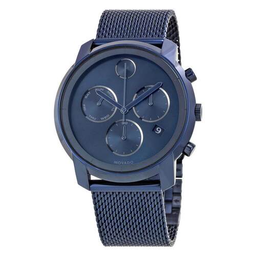 海外代购Movado/摩凡陀男士手表瑞士腕表计时码表日历显示不锈钢