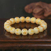 六字名号夜光手串每一颗都刻有南无阿弥陀佛佛珠手链直径10mm19颗