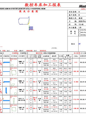 MC车床加工程序单车床自动程序单Mastercam2022-2026MC程式单