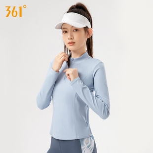 春秋T恤跑步运动训练健身服女 361瑜伽服女长袖 运动上衣2024新款