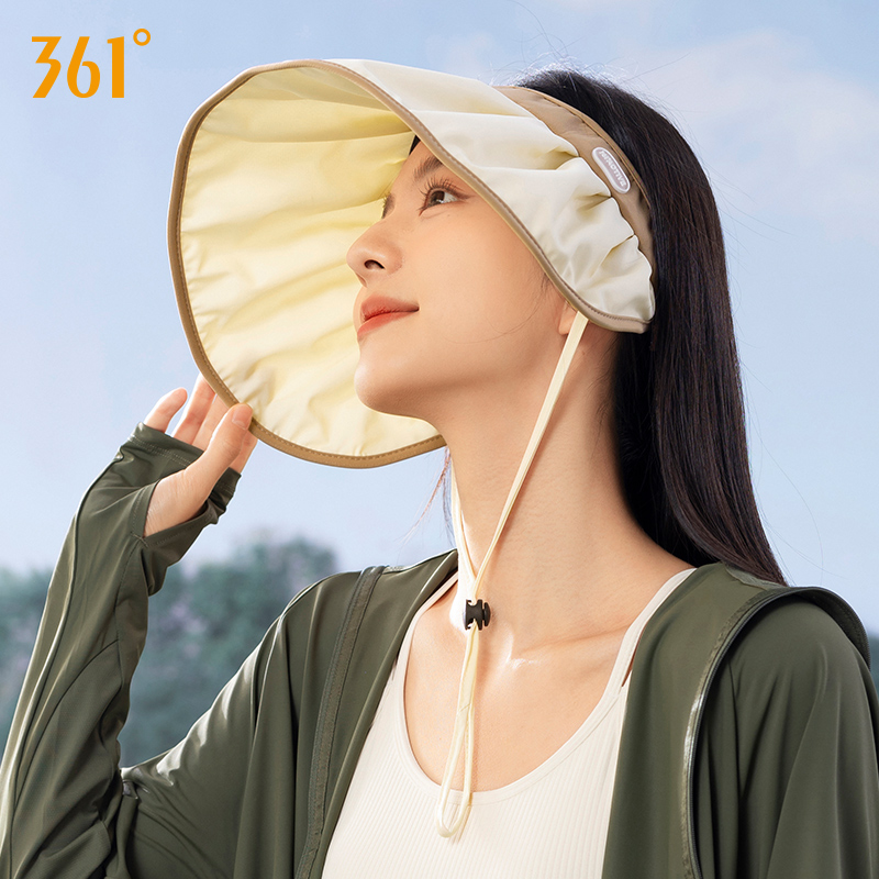 361防晒帽女空顶贝壳帽夏季防紫外线可折叠大帽檐遮阳帽太阳帽子