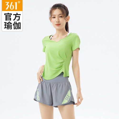 361瑜伽上衣女运动短袖t恤健身服