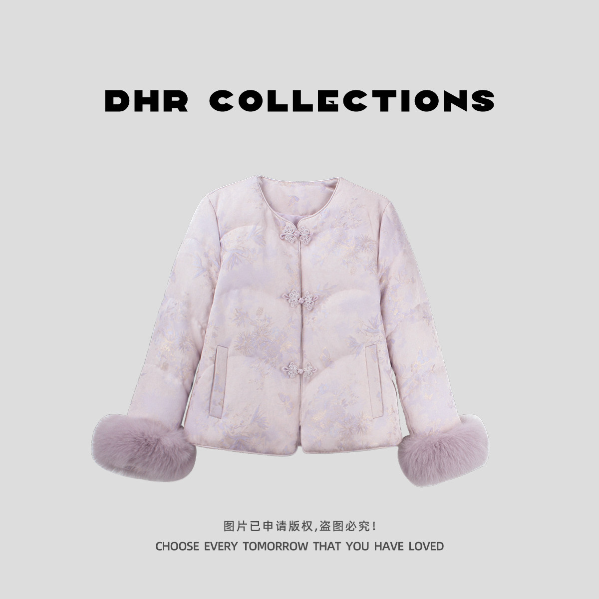 豆豆DD【天丝国风羽绒服】紫色韵味中式时尚复古年服外套-25DW275,女装/女士精品,羽绒服,淘宝优惠券,粉丝福利购,淘宝优惠卷