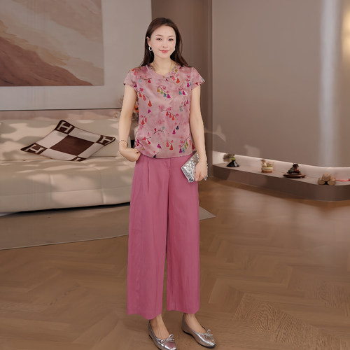 豆豆DC【波点葫芦】100%人丝新中式国风女士百搭上衣-26XT6726