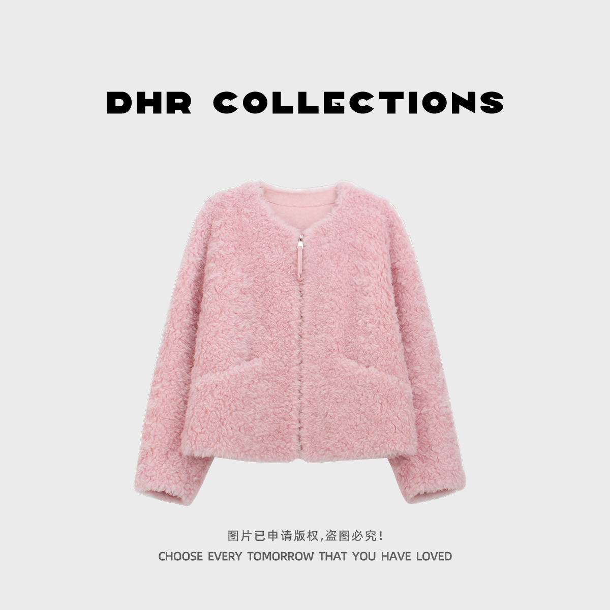 豆豆11【毛毛外套】100%绵羊毛羊剪绒高级感保暖外套-956125DW