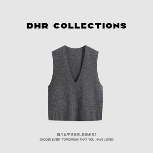 157 V领叠穿洋气休闲马夹女 20125QM 100%绵羊毛针织马甲 豆豆6