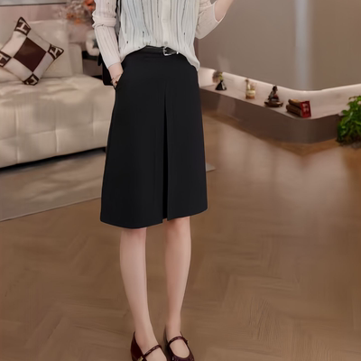 豆豆DE【西装半裙】通勤百搭显瘦时尚高腰A字半身裙女-26CQ6390