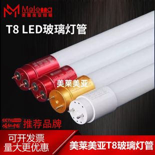 美莱美亚LED节能灯管T8支架超亮光管日光灯长条30W教室1.2米220V