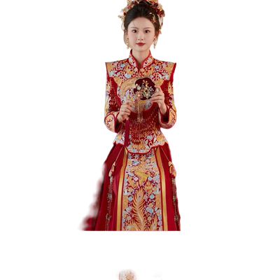 重工秀禾服新娘2025新款龙凤褂