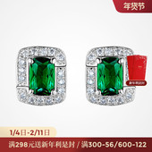 耳饰首饰套装 JAY复古绿色耳钉高级感轻奢法式 复古耳环女新款 礼物