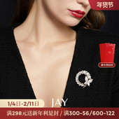 JAY蝴蝶胸针高档女奢华高端胸花设计师别针固定衣服配饰生日礼物