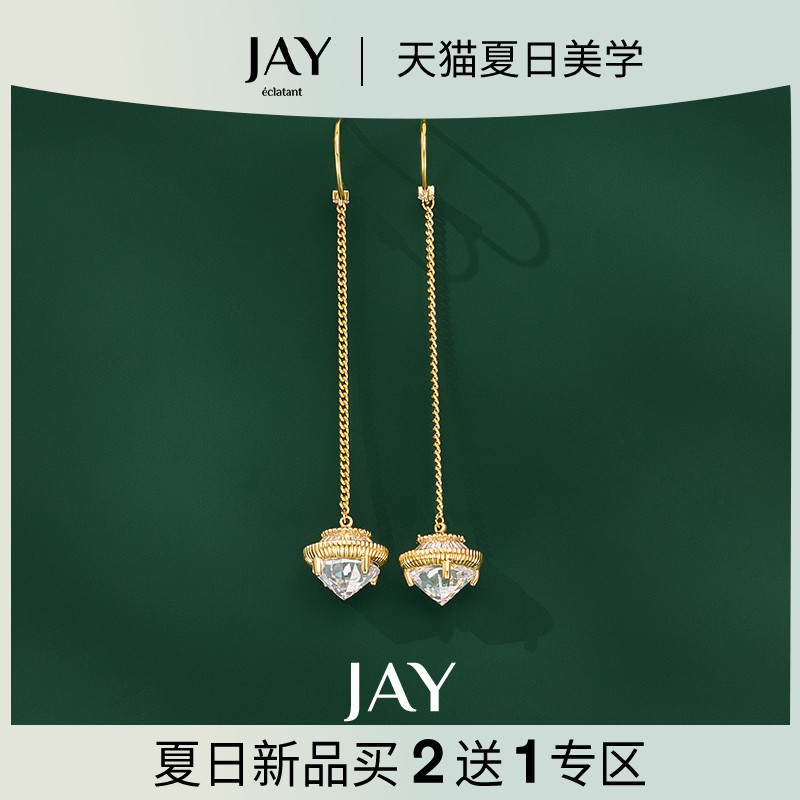 JAY方圆脸耳坠高级感独特漂亮耳饰复古耳环2025新款高级感耳钉