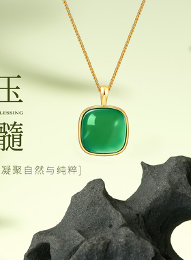 JAY新中式小方糖玉髓项链925银