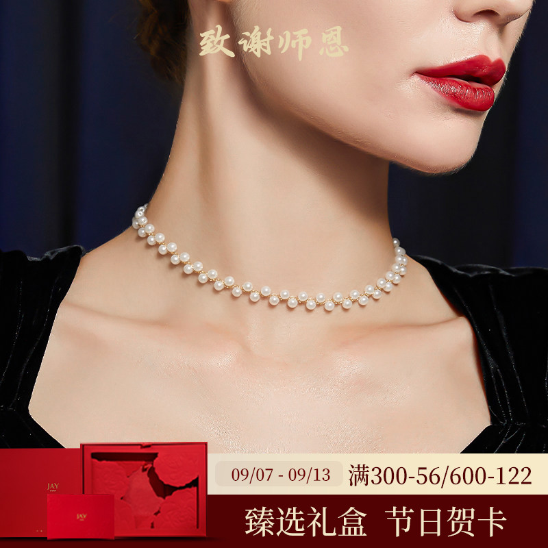 JAY法式小米珠仿珍珠项链夏季图片