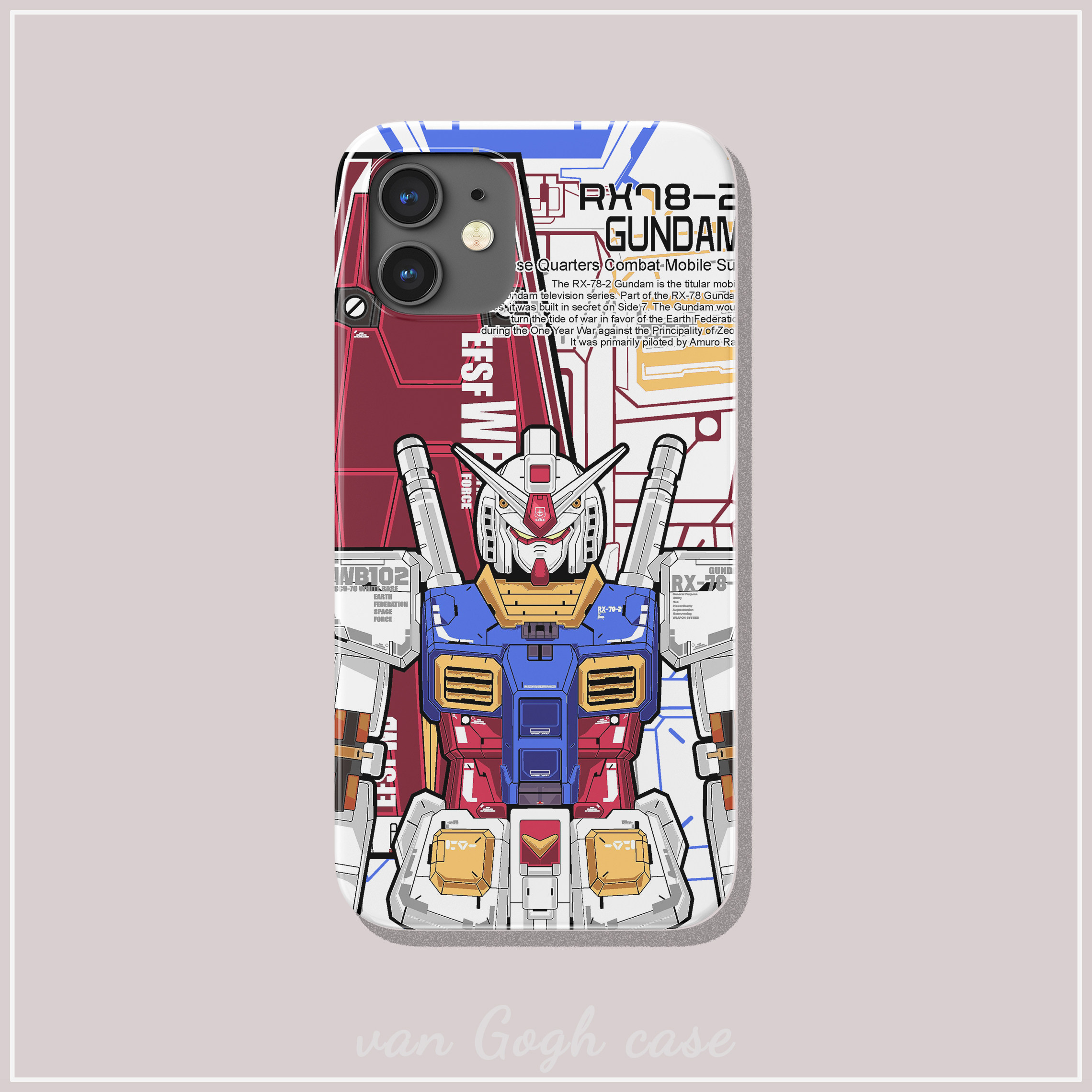 元祖高达机动战士RX78-2动漫手机壳适用于华为nova8小米13荣耀30菲林iPhone14plus苹果13promax三星s22+半包