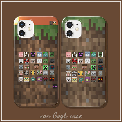 我的世界游戏像素风手机壳小米12