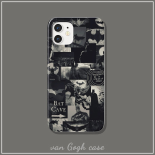 黑暗骑士蝙蝠侠剪报DC手机壳适用于华为mate40三星s21 iqoo9 小米13荣耀70苹果14promax半包iPhone13红米K50