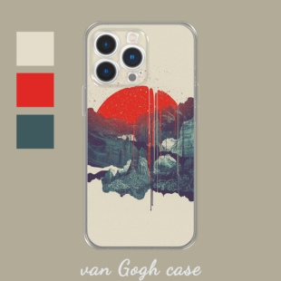 浮世绘山川图手机壳适用于苹果13promax小米12防摔iqoo11华为mate40/nova10全包iPhone14plus三星s23+荣耀80