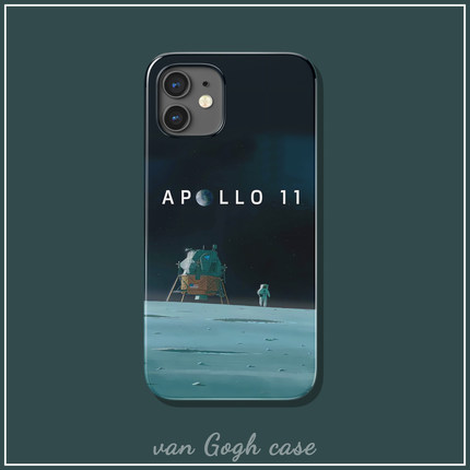 小众阿波罗11号登月太空手机壳适用于苹果16promax三星s24荣耀100pro防摔华为mate60/nova12活力版全包iQOO12