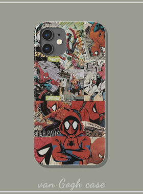 【van Gogh case】漫威蜘蛛侠漫画手机壳适用于苹果14iPhone13promax华为p40小米13红米k60三星s10+防摔iqoo8