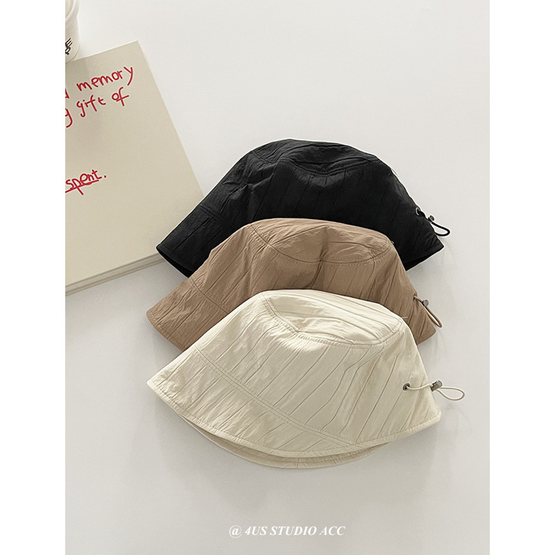 春夏季新款显脸小日常素颜薄款水桶帽女防晒遮阳百搭自闭渔夫帽