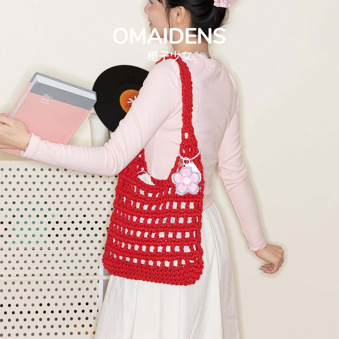 【日本购】ins针织编织包女大容量单肩托特包度假包沙滩度假包,箱包皮具/热销女包/男包,通用款女包,淘宝优惠券,粉丝福利购,淘宝优惠卷