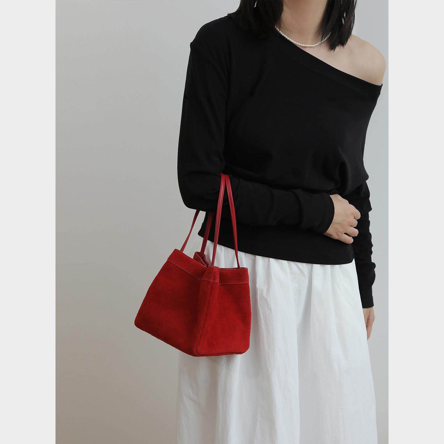 【日本购】复古真皮小方包女手提菜篮子托特包丝绒红色结婚新娘包,箱包皮具/热销女包/男包,小方包,淘宝优惠券,粉丝福利购,淘宝优惠卷