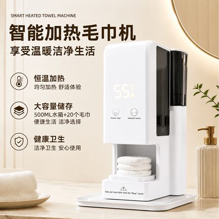 外贸新款智能加热毛巾机热敷一次性毛巾加热机商用即热湿巾机家用