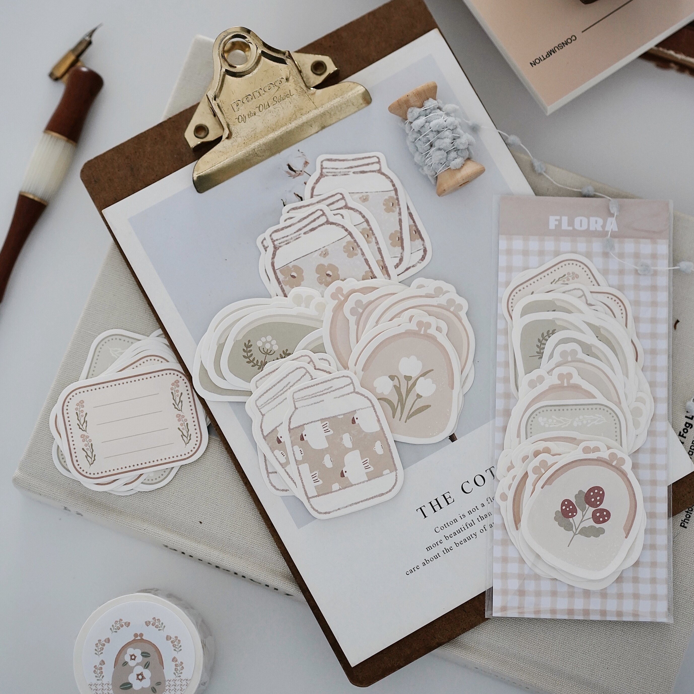 第九季慕洛便签手帐素材可书写特种纸百搭轻复古盐系清新栖柒屿