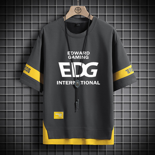 2025夏季男装英雄联盟EDG SKT1 BLG比赛战队服LOL季中赛短袖T恤女