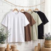 印字印图印logo定制班服工作服工装 定制夏季 休闲圆领男女短袖