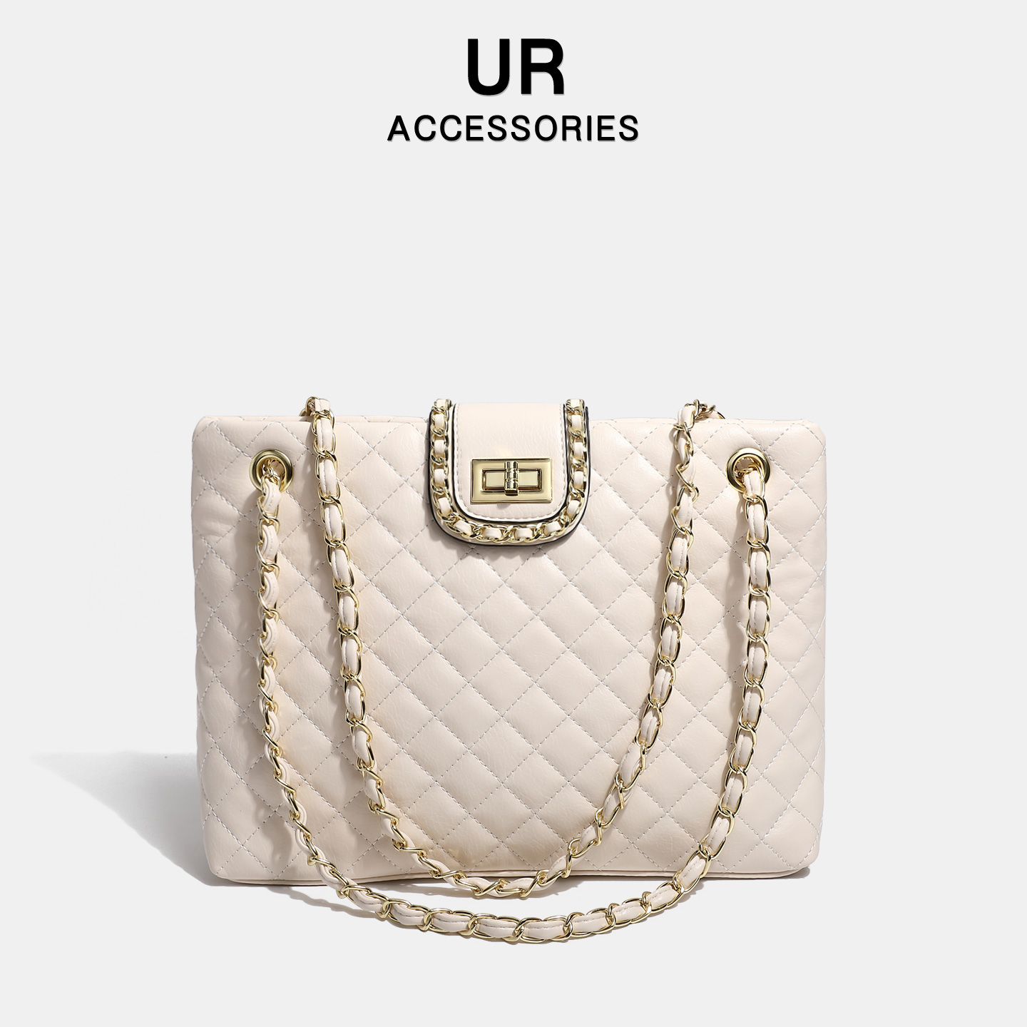 【旗舰店】软皮小香风菱格托特包