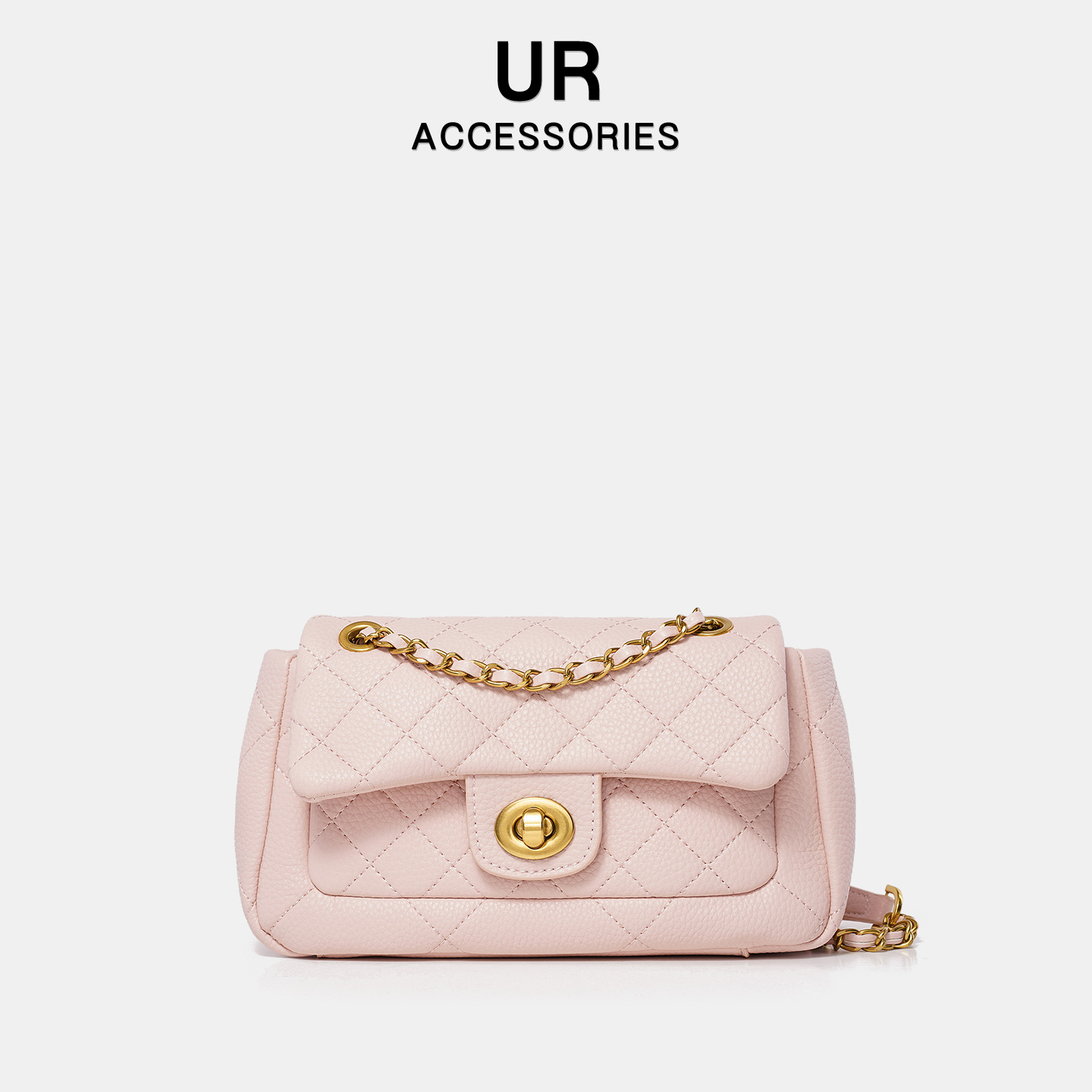 【官方旗舰】甜美少女菱格链条包