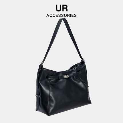 UR单肩包2025夏季新款女包大容量简约通勤托特包软皮轻便流浪大包