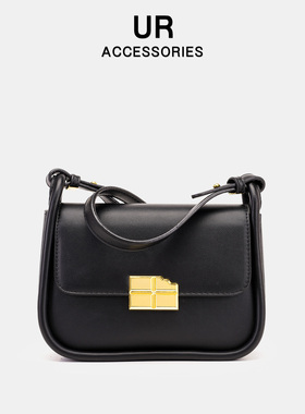 UR豆腐包包女包2025新款欧美时尚单肩斜挎包金属扣女包百搭通勤包