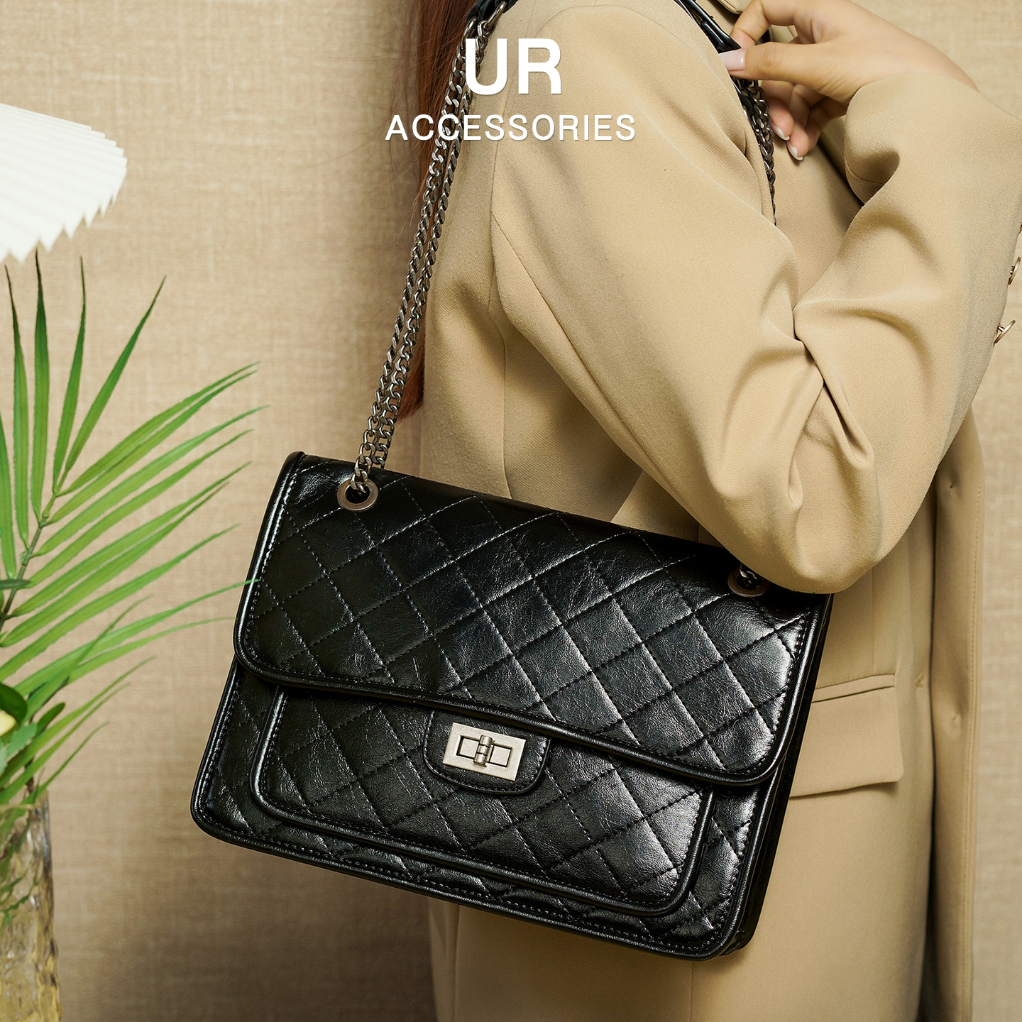 【官方旗舰】设计感单肩链条包